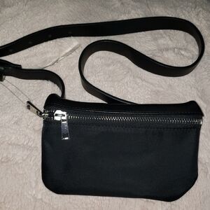 NEW- Style & Co Black Waist Pack/ Fanny Pack, Nylon, Sz Medium